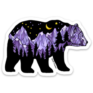Bear - Purple Bear Sticker