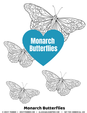 Color: Monarch Butterflies Coloring Page