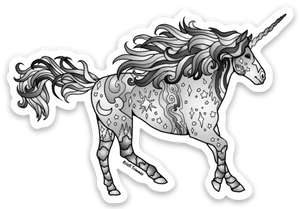 Unicorn - Silver Sticker