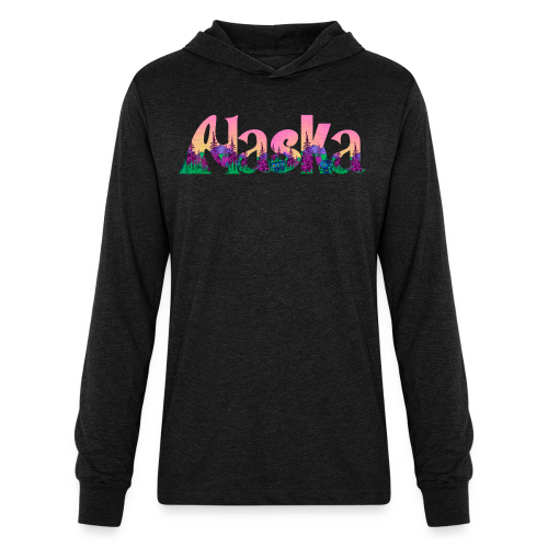 Hoodie - Long Sleeve TriBlend Hooded Shirt - Alaska Pink Sky