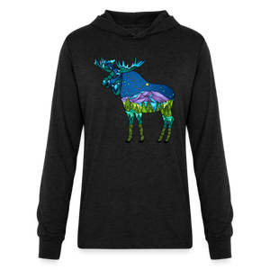 Hoodie - Long Sleeve TriBlend Hooded Shirt - Mountain Moose