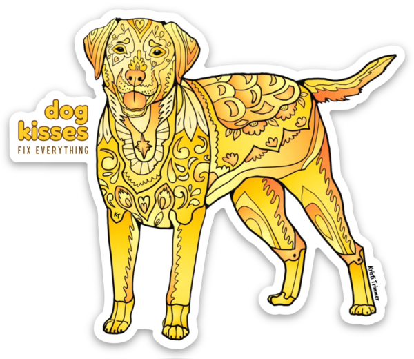 Dogs - Yellow Lab + Dog Kisses