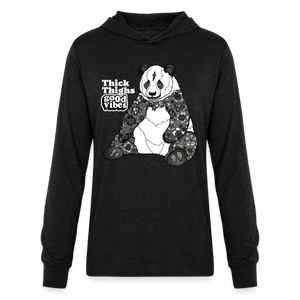Hoodie - Long Sleeve Hoodie Shirt - Panda + Thick Thighs Good Vibes