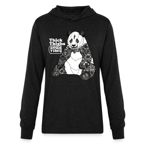 Hoodie - Long Sleeve Hoodie Shirt - Panda + Thick Thighs Good Vibes
