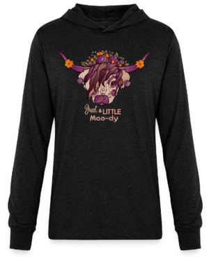 Hoodie - Long Sleeve Hoodie Shirt - Cow + Moody