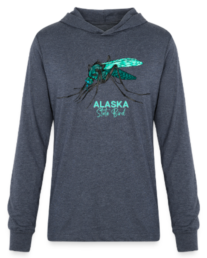 Hoodie - Long Sleeve Hoodie Shirt - Alaska State Bird