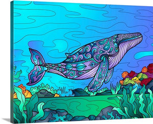 Canvas - Humpback Under the Sea