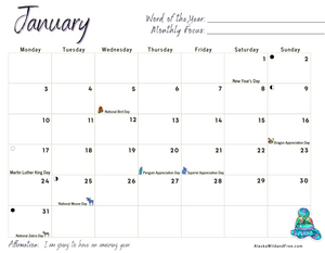 Calendar - 2022 with Monday Start Wall Calendar