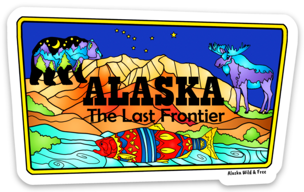 Alaska License Plate Sticker