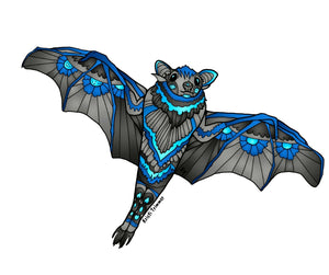 Bat - Blue Sticker