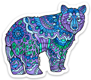 Bear - Black Bear - Purple Sticker