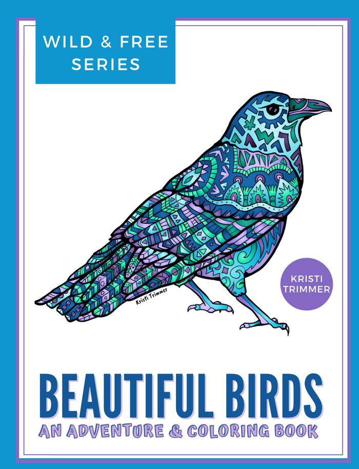 Book - Beautiful Birds: Wild & Free Birds Adventure & Coloring Book