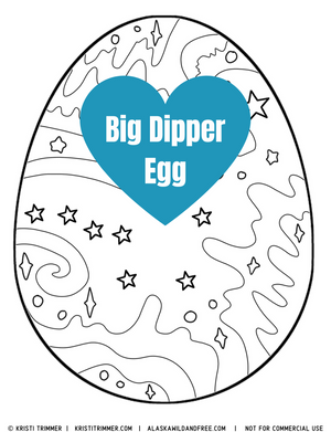 Color: Easter Eggs - Big Dipper Coloring Page