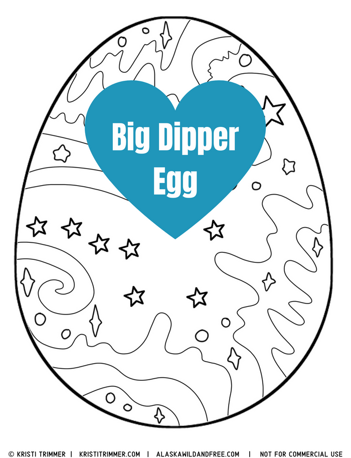 Color: Easter Eggs - Big Dipper Coloring Page