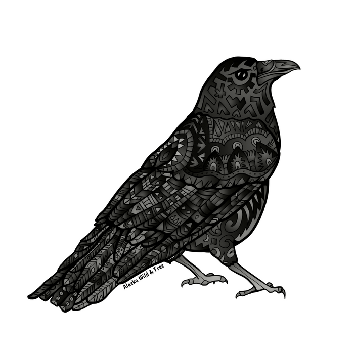 Bird - Black Raven Sticker