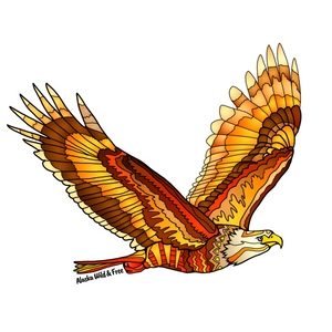 Bird - Flying Eagle Sticker
