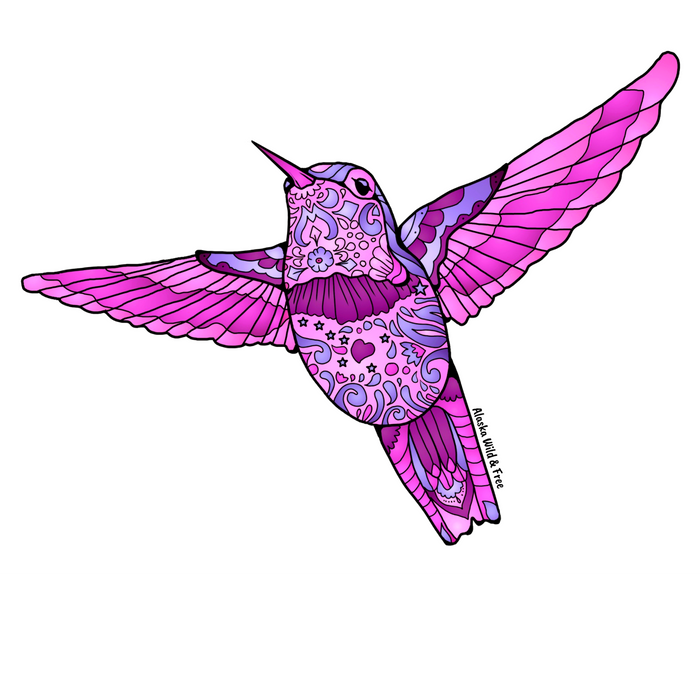 Bird - Pink Hummingbird Sticker