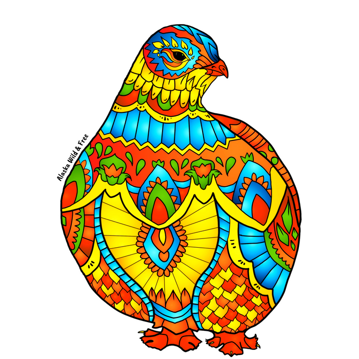Bird - Ptarmigan - Colorful