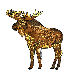 Moose - Majestic Brown Moose Sticker