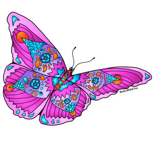 Butterfly - Pink Butterfly Sticker
