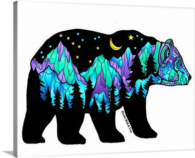 Canvas - Northern Lights Big Dipper Bear