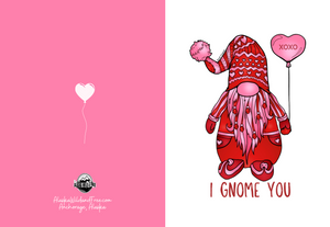 Greeting Card - I Gnome You Valentine's Day Card