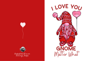 Greeting Card - I Love You, Happy Valentine's Day Gnome