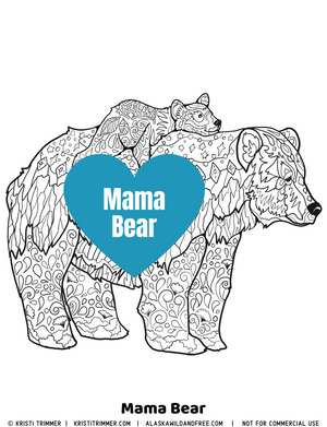 Color: Mama Bear Coloring Page