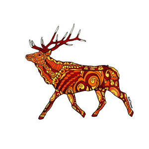 Elk - Brown Sticker