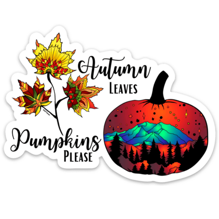 Fall - Autumn Leaves & Pumpkins Please