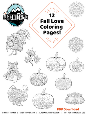 Color: Fall Love Coloring Pages
