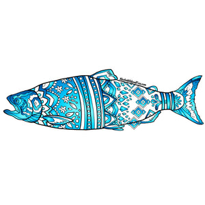 Fish - Blue King Salmon Sticker