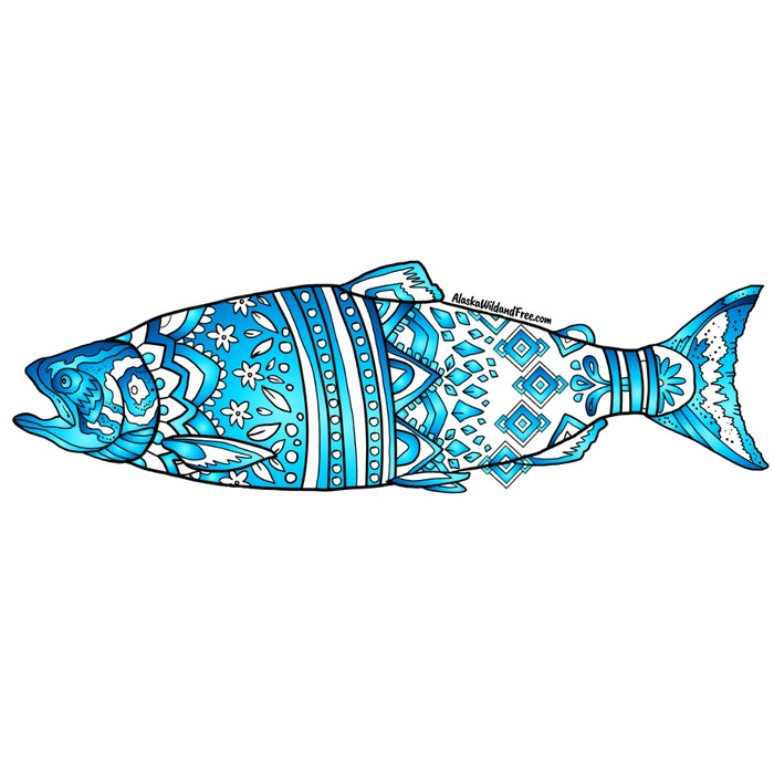 Fish - Blue King Salmon Magnet
