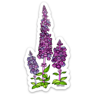 Flowers - Foxglove - Purple Sticker