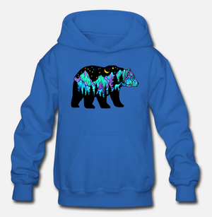 Hoodie - Big Dipper Bear on Blue