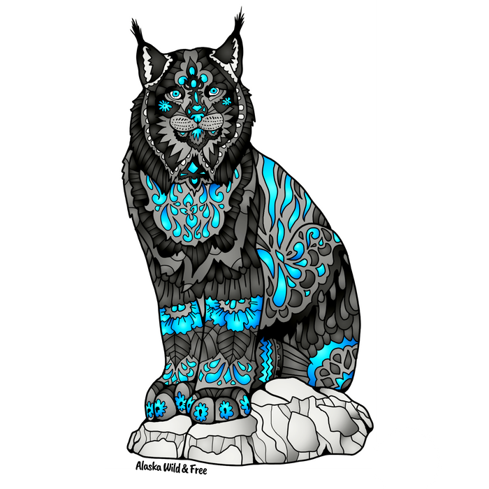 Lynx - Black & Blue & Sticker