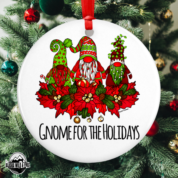 Ornament - Gnome for the Holidays with 3 Wise Gnomes