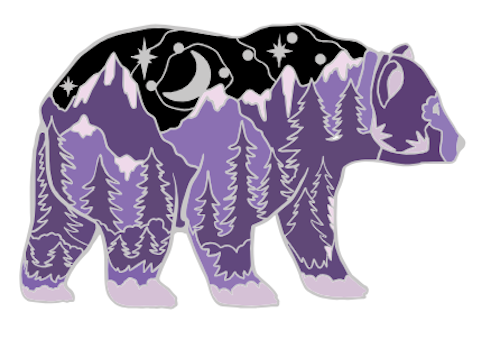 Bear - Limited Edition Majestic Purple Mountain Bear Pin