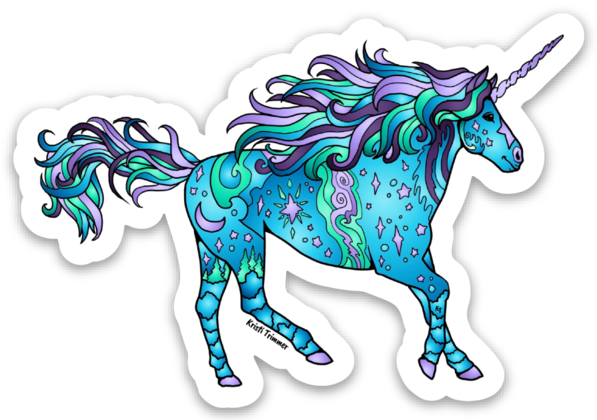 Unicorn - Blue Sticker
