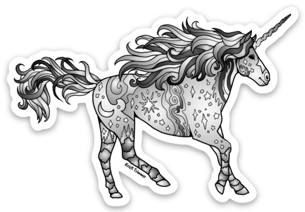 Unicorn - Silver Sticker