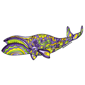 Whale - Purple & Yellow Bowhead Whale