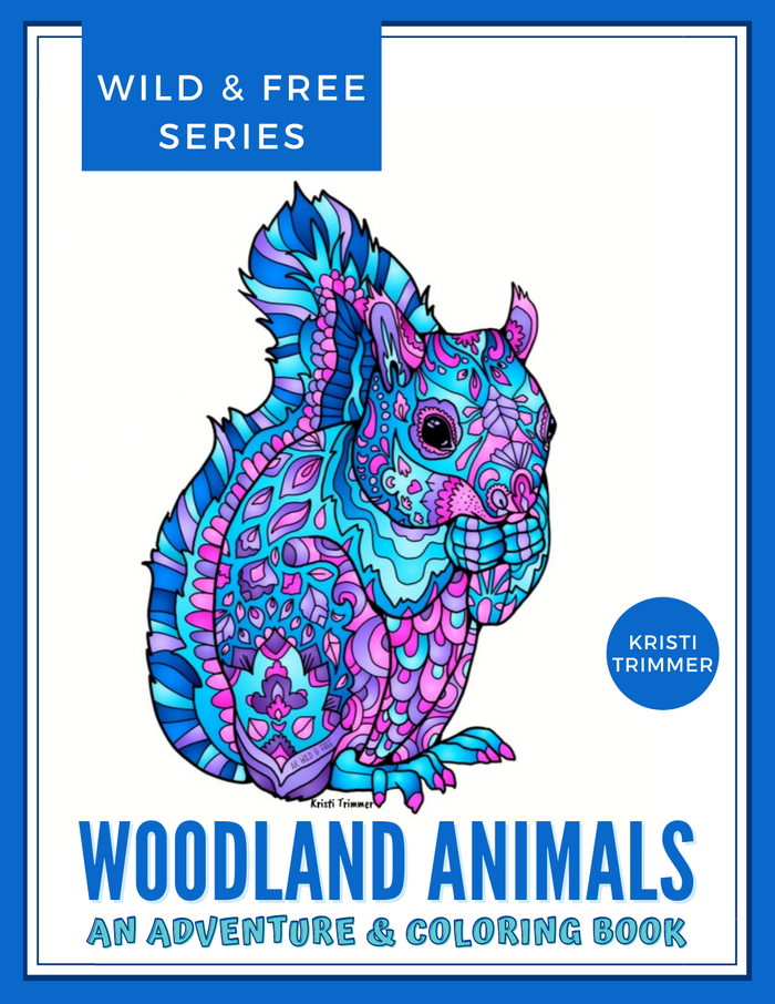 Book - Woodland Animals: A Woodland Adventure & Coloring Book